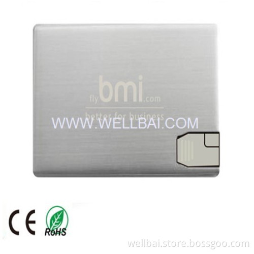 Luxury Metal Card USB Flash with Logo Printing for Promotion